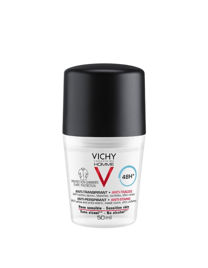 Vichy Homme Antitranspirante Anti Manchas 48h Roll On 50ml