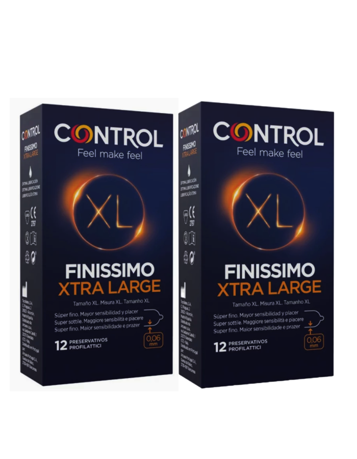 Control Finíssimo XL 12+12 Preservativos Pack Mega Ahorro