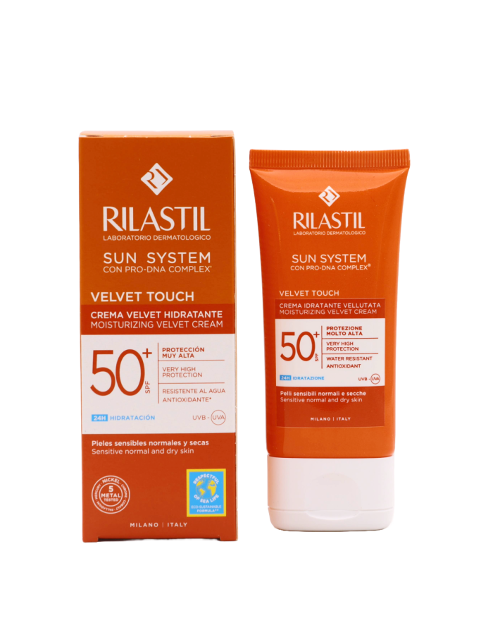 Rilastil Sun System Crema Velvet SPF50+ Pieles Sensibles y Secas 50ml
