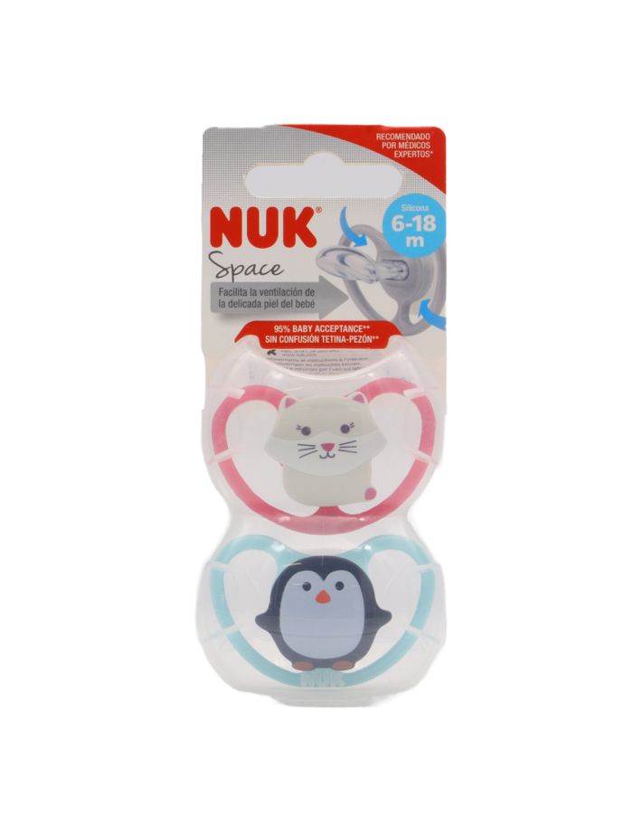 Nuk Space chupete silicona 6-18 m