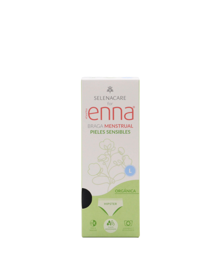 Enna Braga Menstrual Orgánica Día/Noche Hipster Negra Talla L