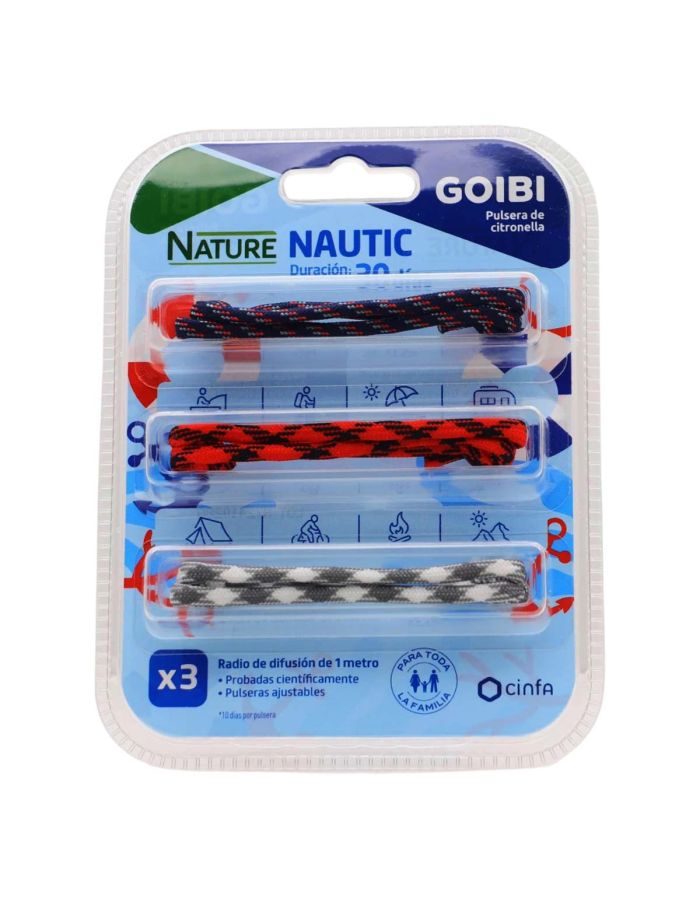 Goibi Nature Pulsera de Citronella Nautic 3 Unidades