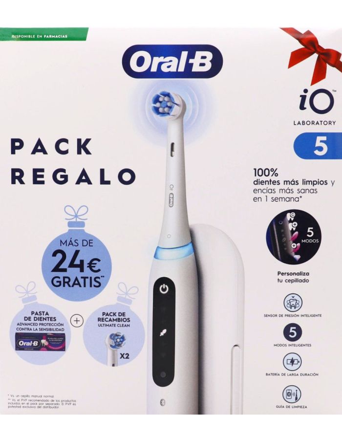Oral B iO 5 Cepillo Eléctrico Blanco Pack Regalo
