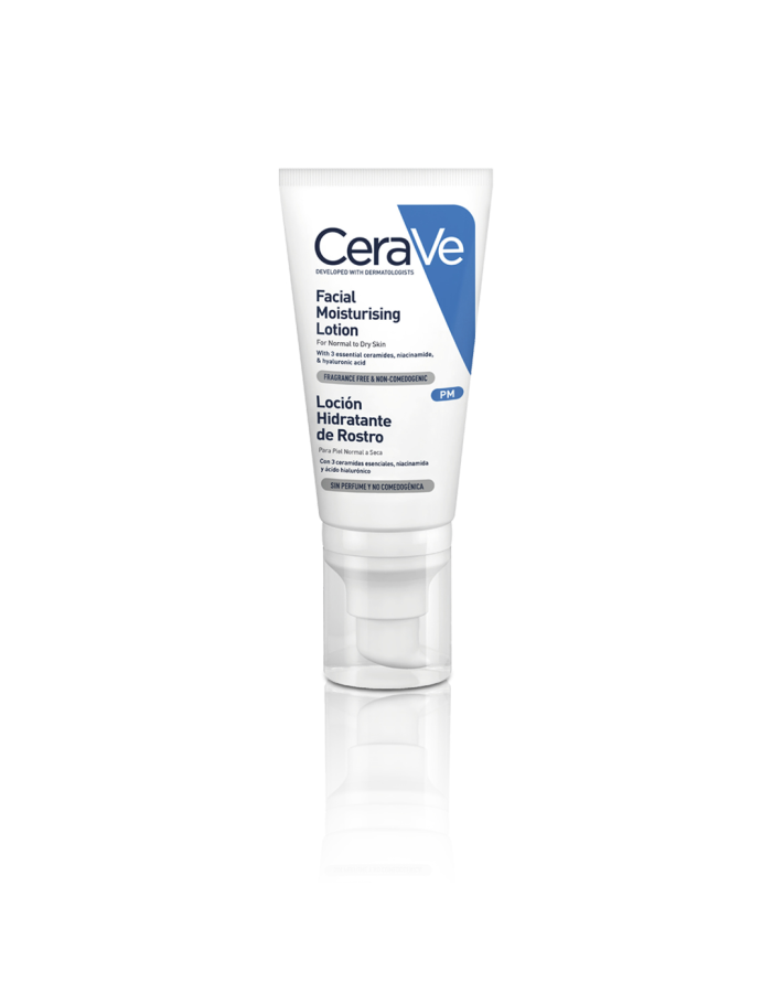 CeraVe Loción Hidratante Rostro Piel Normal a Seca 52ml