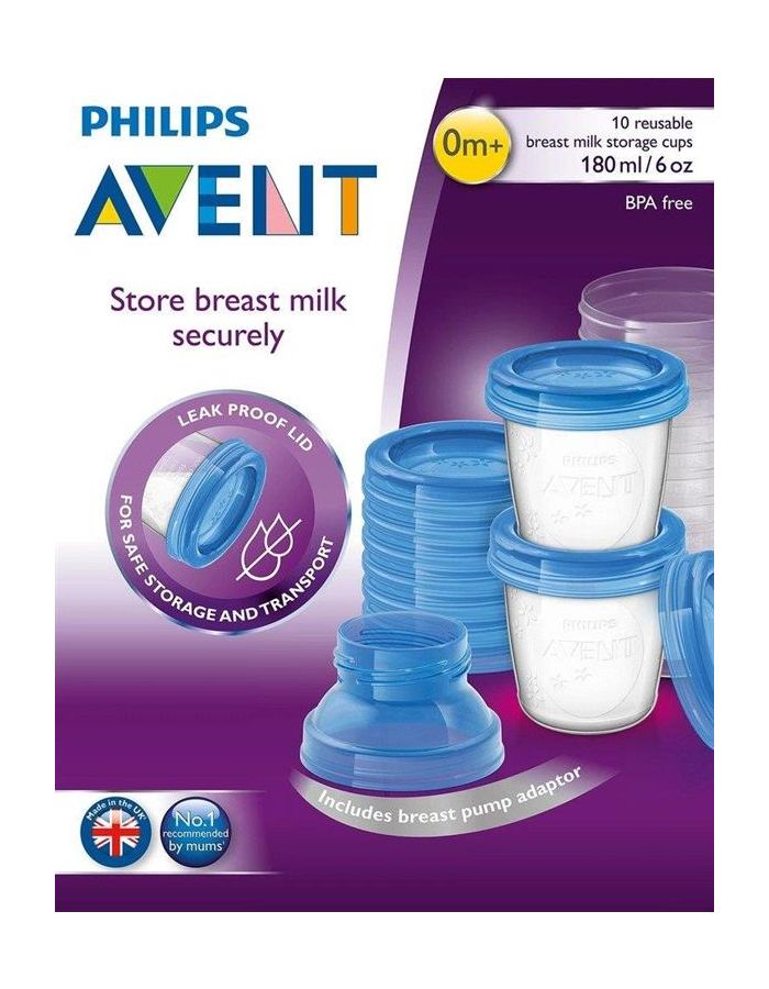 Philips Avent Recipientes Leche Materna 10 Vasos