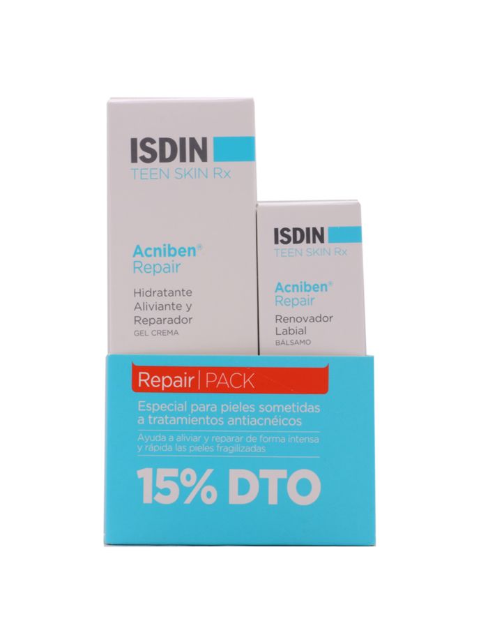Acniben Repair Hidratante Gel Crema 40ml + Renovador Labial  Pack