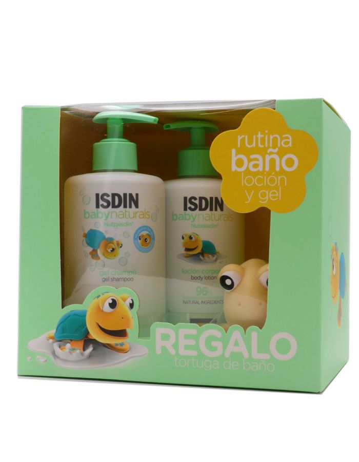 Isdin Baby Naturals Nutraisdin Gel 400ml + Loción 400ml Pack Rutina Baño + Regalo