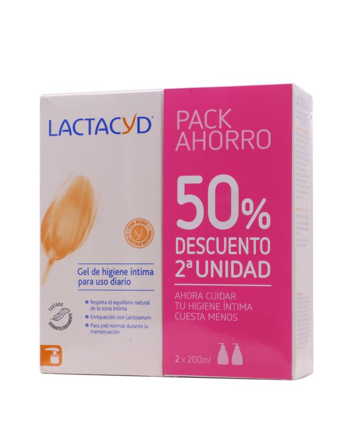 Lactacyd Gel de Higine Íntima Para Uso Diario 200ml x 2 Pack 50%Dto 2ªUd