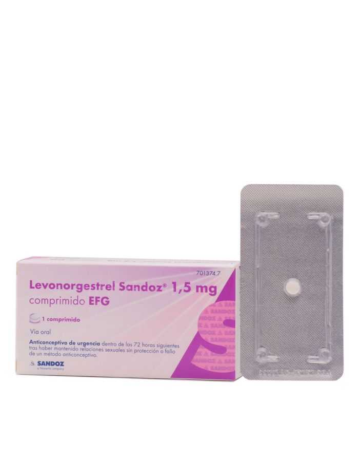Levonorgestrel Sandoz 1,5 mg 1 comprimido 