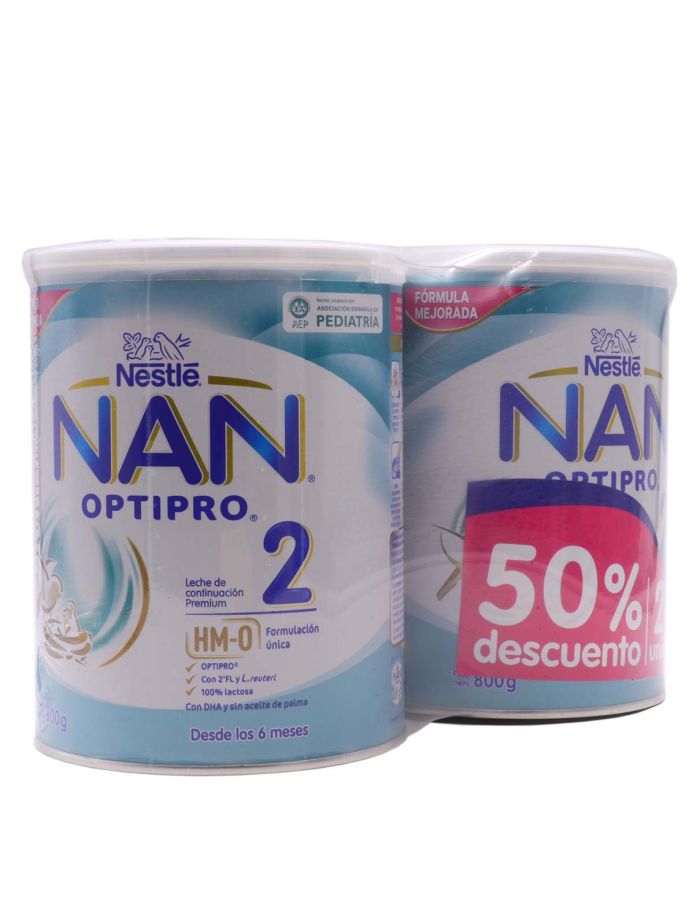 Nestlé Nan Optipro 2 800g x 2 Pack 50%Dto 2ªUd