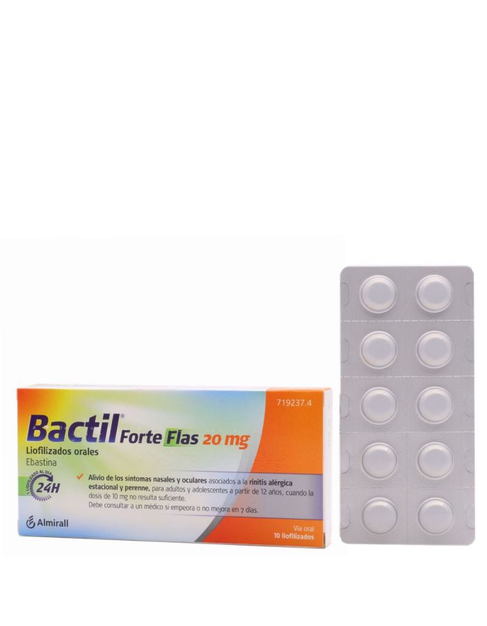 Bactil Forte Flas 20mg 10 Liofilizados Orales Ebastina