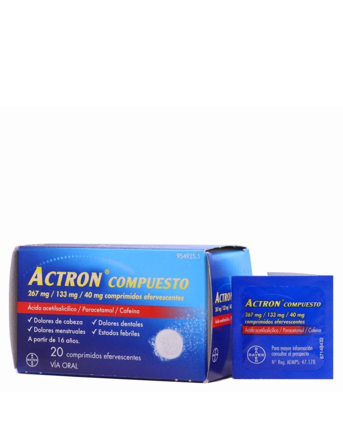 Actron Compuesto 20 Comprimidos Efervescentes Bayer