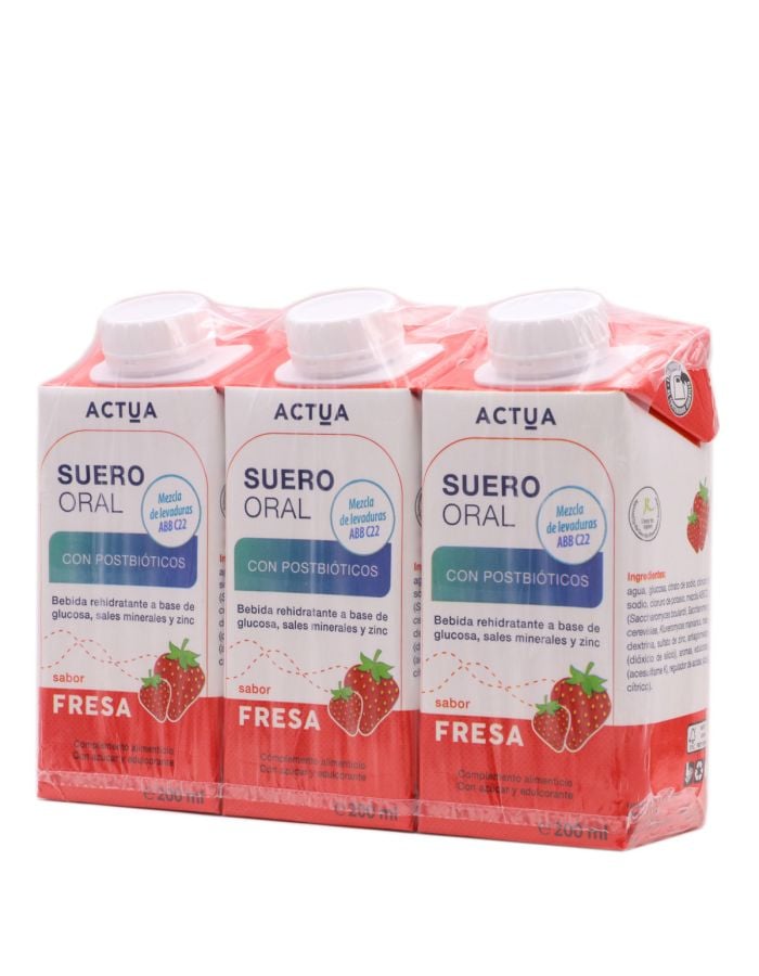 Actua Suero Oral  Fresa 200ml x 3 Pack-1         