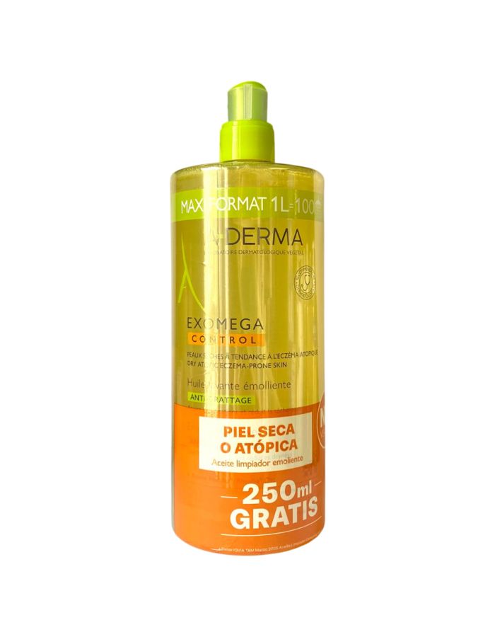 ADerma Exomega Control Aceite Limpiador Emoliente Antipicores 1 Litro