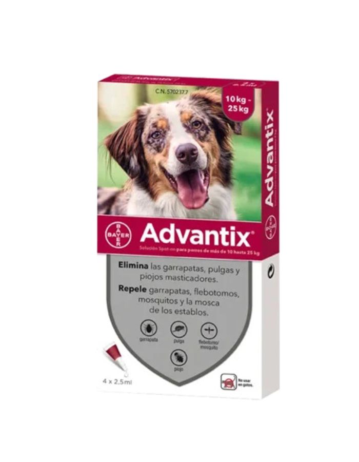 Advantix Perros 10Kg-25Kg 4 Pipetas x 2,5ml-1                                                         