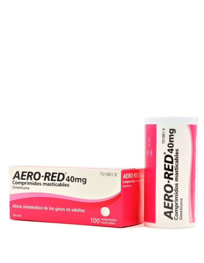 AeroRed 40mg 100 Comprimidos Masticables Simeticona