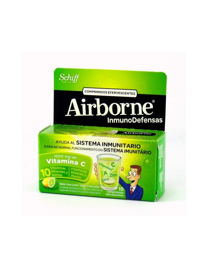 Airborne Inmunodefensas Sabor Limón Schiff 10Comp Efervescentes