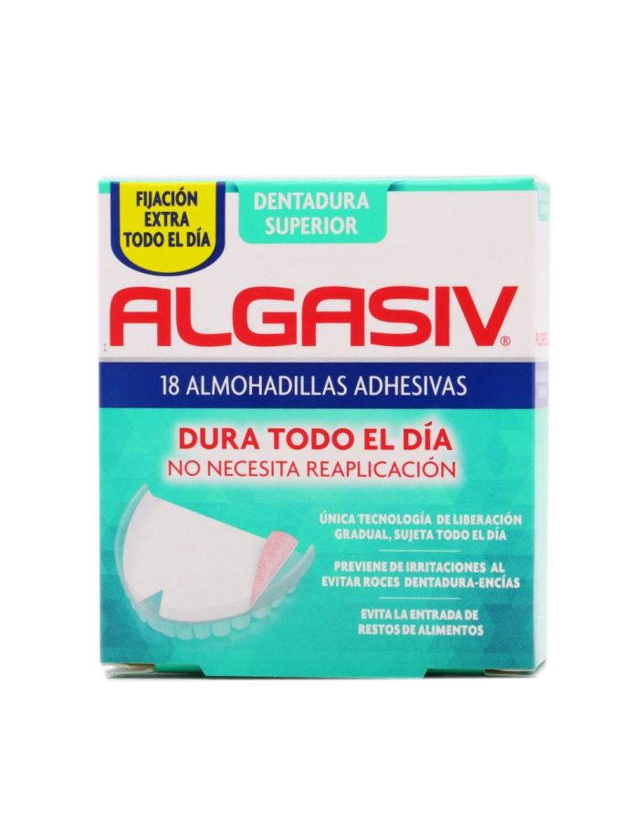 Algasiv Almohadillas Dentadura Superior 18 Almohadillas