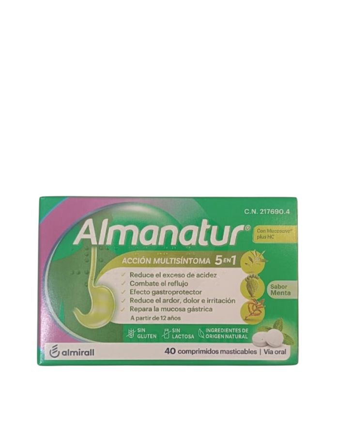 Almanatur 40 Comprimidos Masticables Sabor Menta