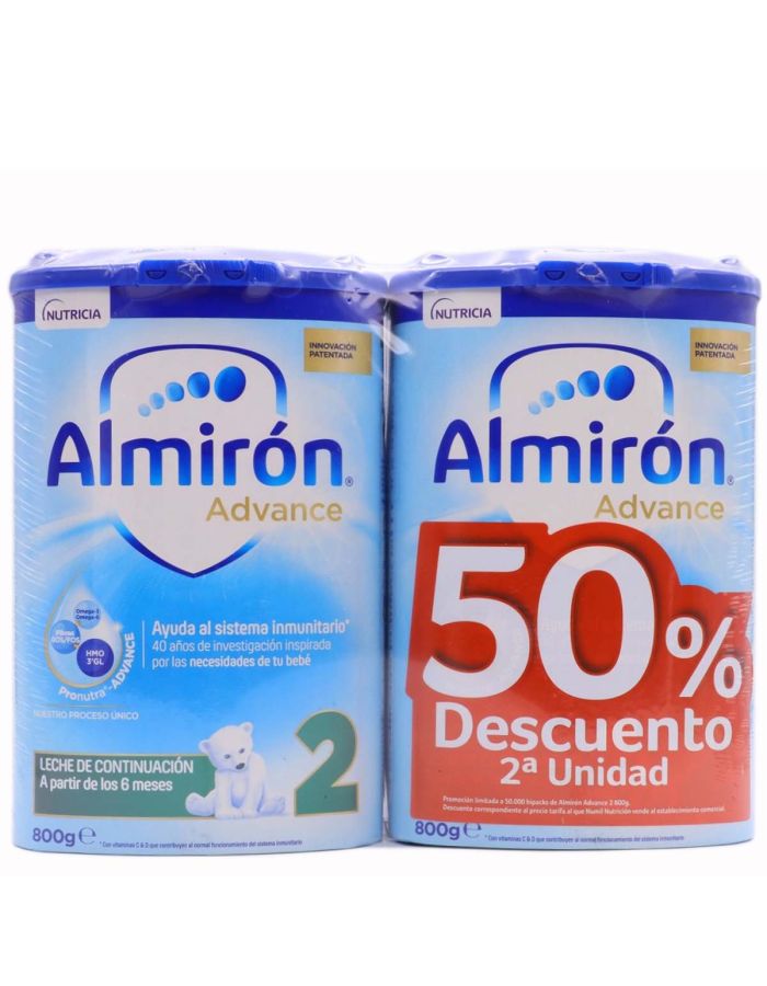 Almirón Advance 2 Leche de Continuación 800g+800g Bi Pack 50%Dto 2ªUd