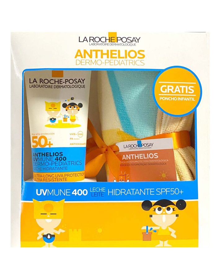 Anthelios UVMune 400 Dermo Pediatrics Loción Hidratante SPF50+ 250ml La Roche Posay + Poncho Infantil 