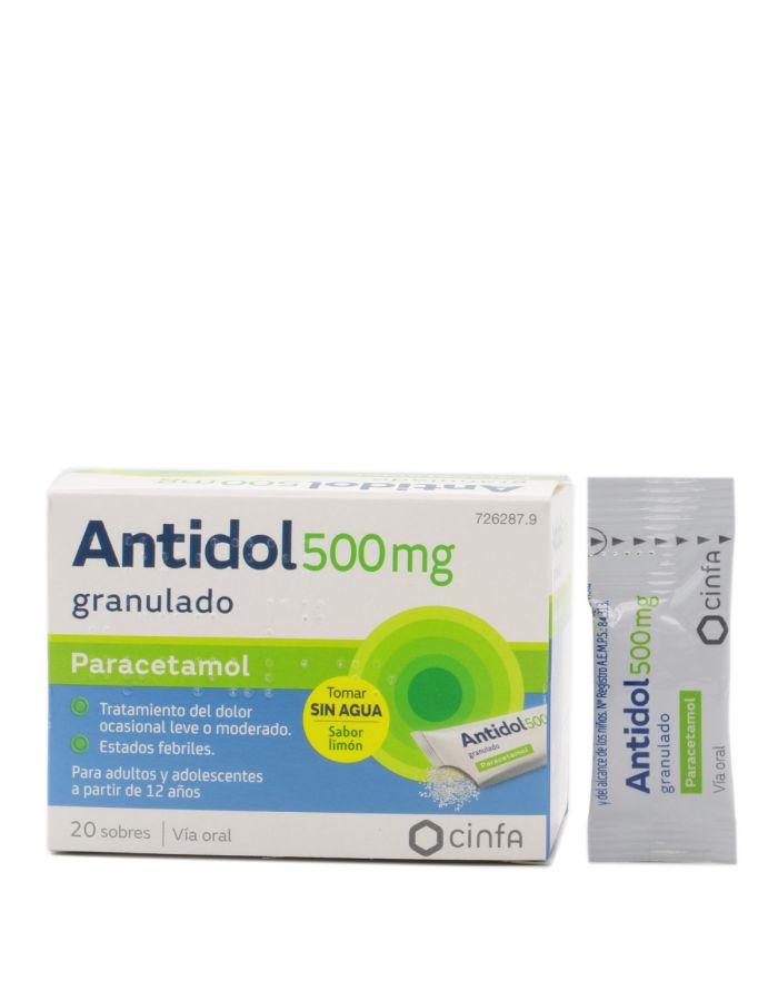 Antidol 500mg 20 Sobres Granulado