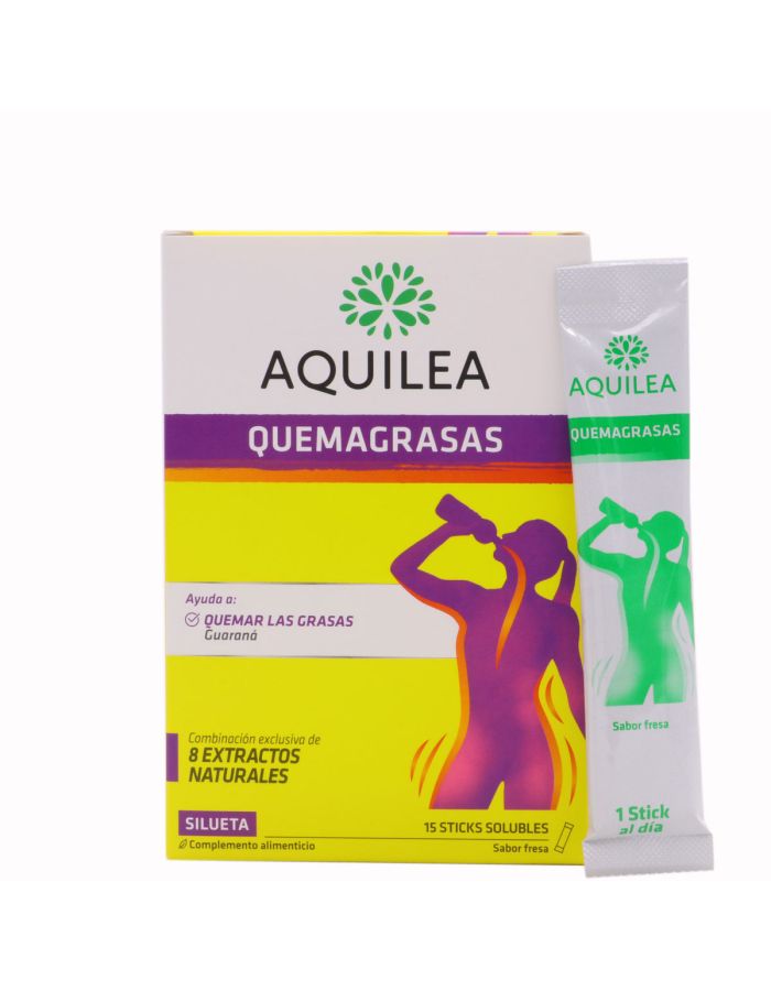 Aquilea Quemagrasas Silueta 15 Sticks Solubles Sabor Fresa