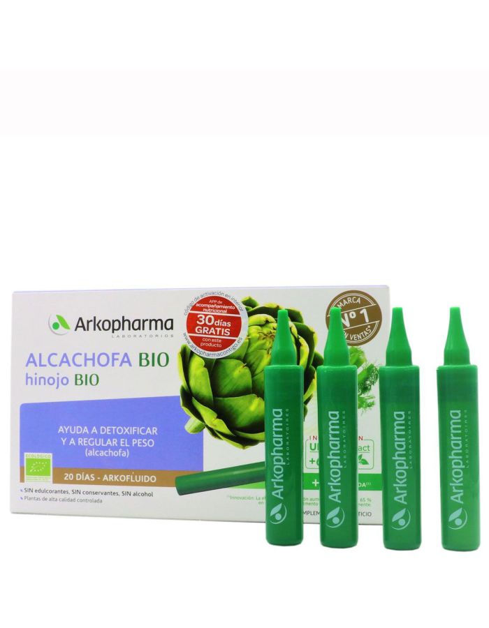 Arkopharma Alcachofa Bio Hinojo Bio 20 Ampollas Bebibles