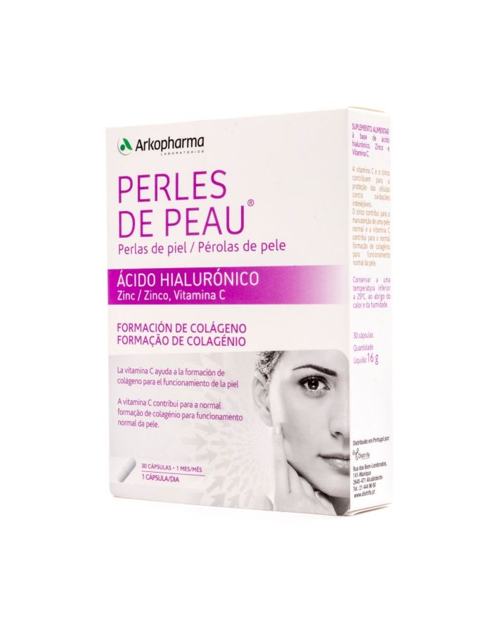 Arkopharma Perles de Peau 30 Cápsulas Colágeno y Hialurónico