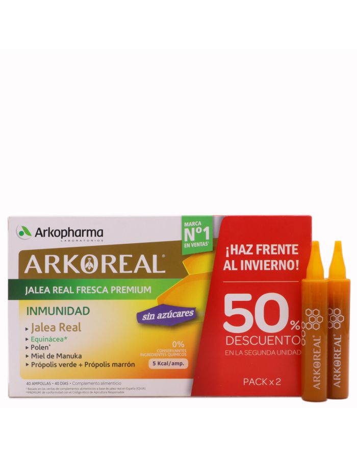 Arkopharma Jalea Real Fresca Pack Inmunidad 40 Ampollas-1
