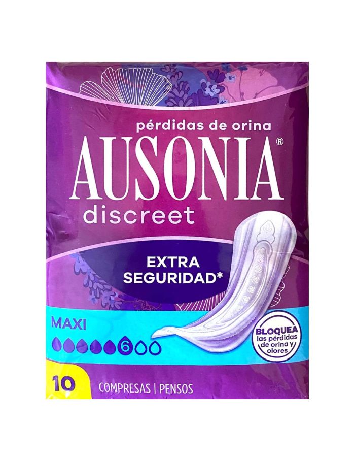 Ausonia Discreet Maxi 10 Compresas para Pérdidas de Orina