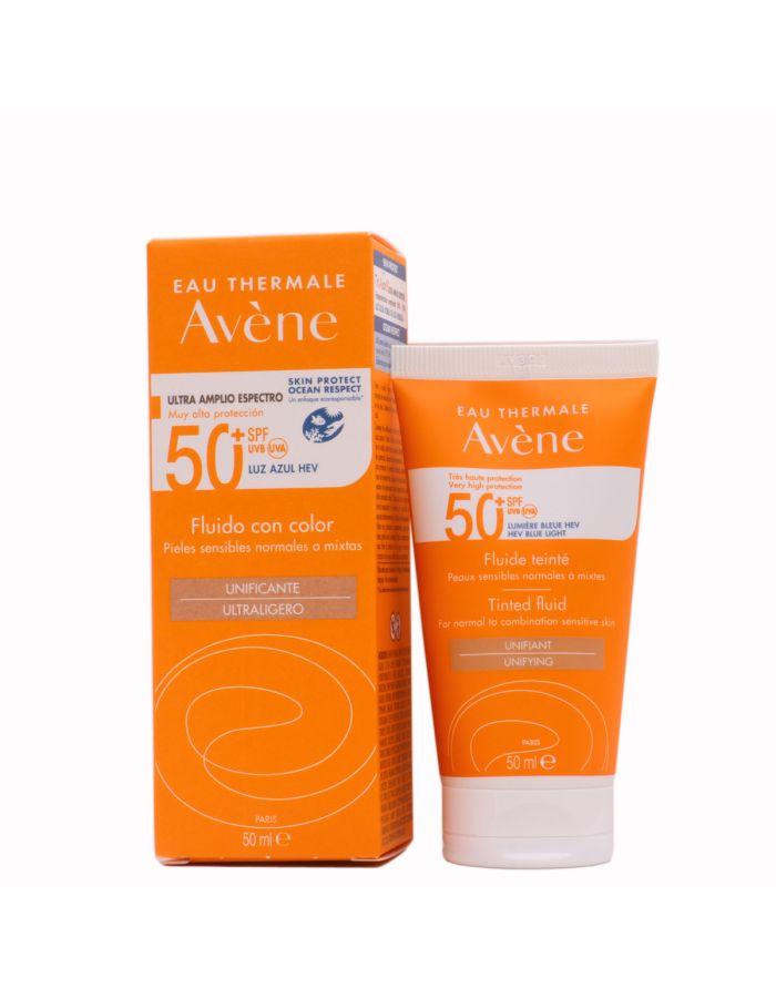 Avene Solar Fluido Coloreado Pieles Normales y Mixtas SPF50+ 50ml
