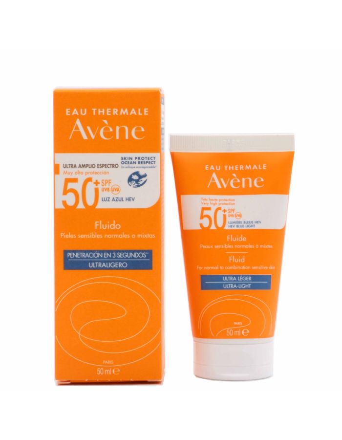 Avene Solar Fluido Toque Seco  SPF50+ Pieles Normales a Mixtas 50ml