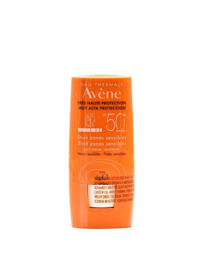 Avene Solar Stick SPF50+ Zonas Sensibles Transparente 8g