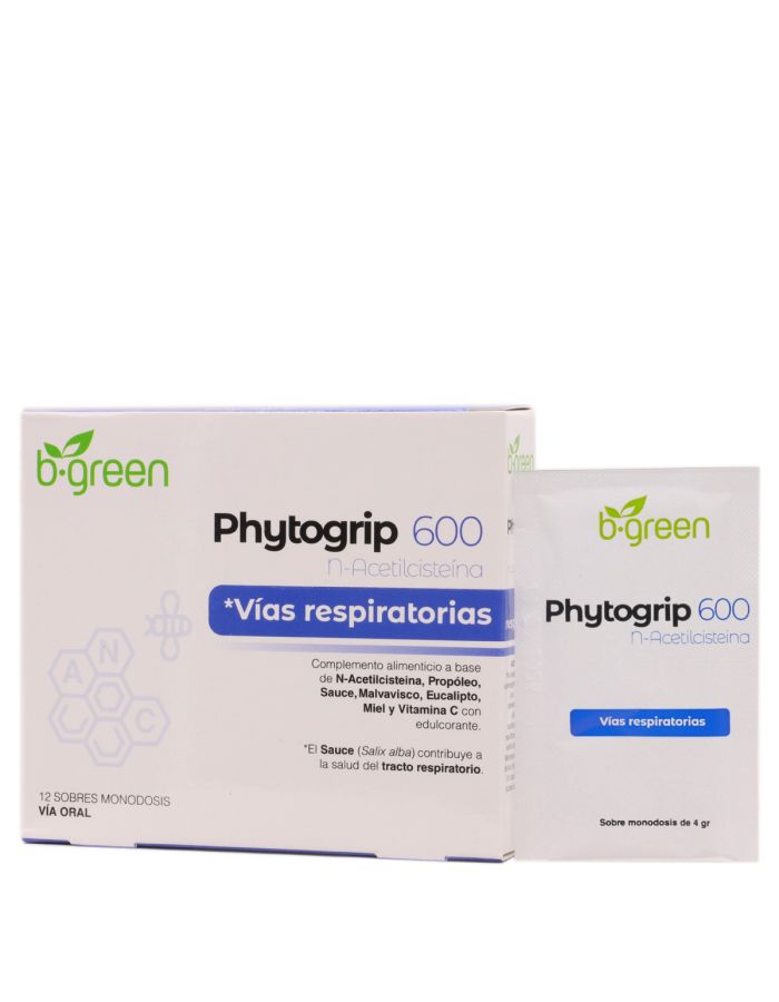 B Green Phytogrip 600 12 Sobres Monodosis N-Acetilcisteína