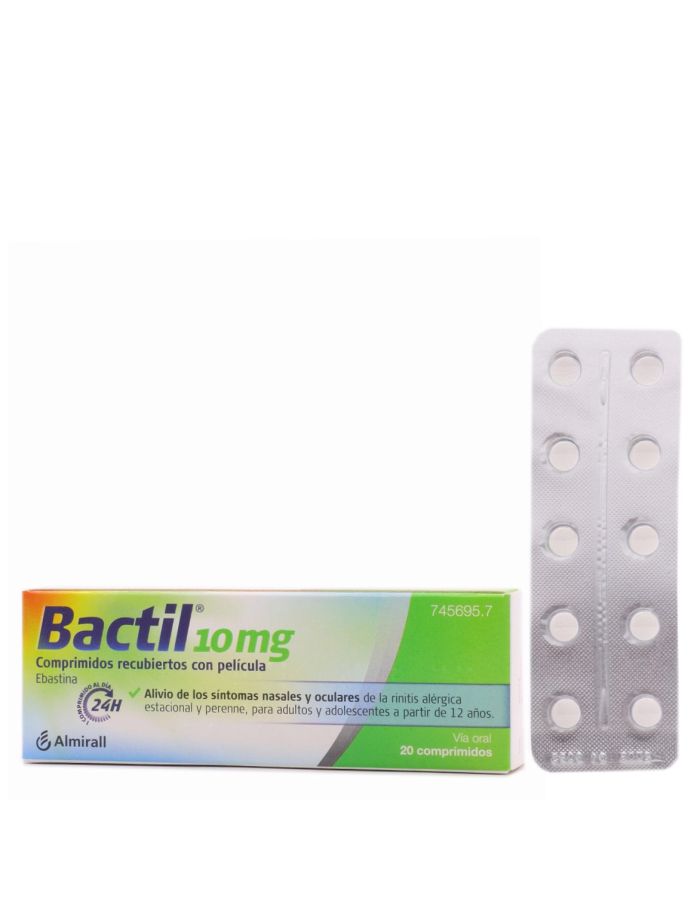 Bactil 10 mg 20 Comprimidos Recubiertos con Película Ebastina