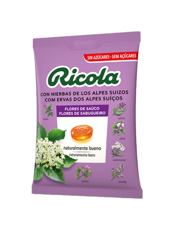Ricola Flores de Saúco Caramelos Sin Azucares 70g