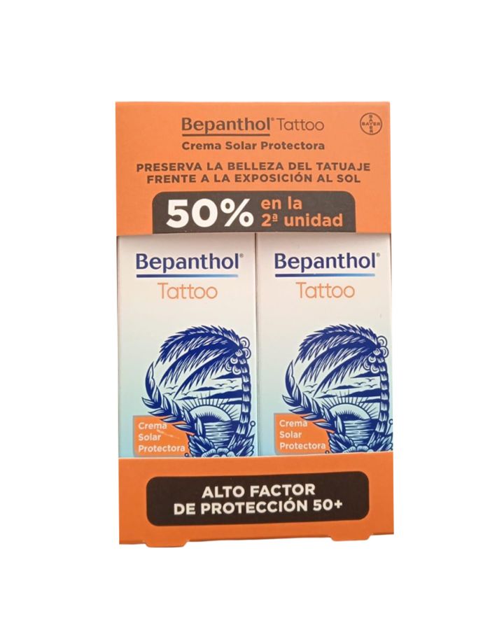 Bepanthol Tattoo Crema Solar SPF50+ 50ml x 2 Duplo
