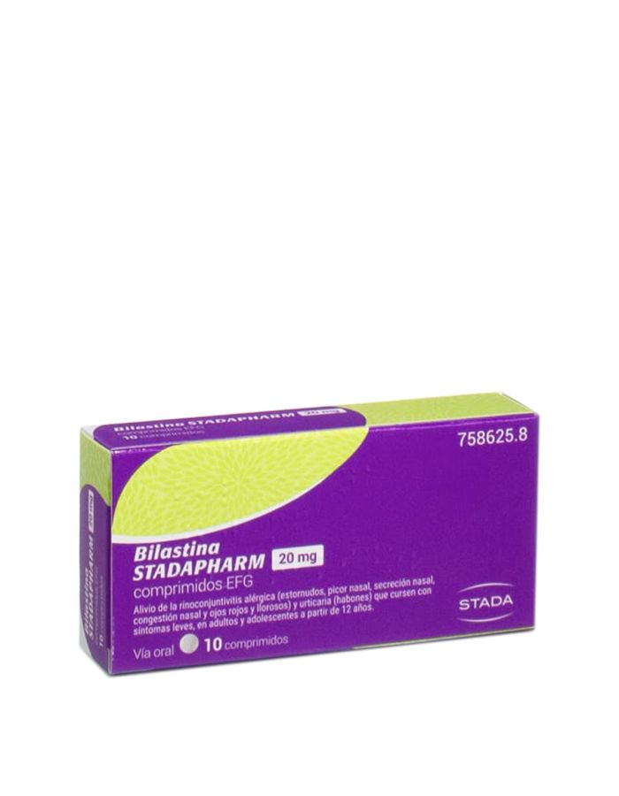 Bilastina Stadapharm 20mg 10 Comprimidos