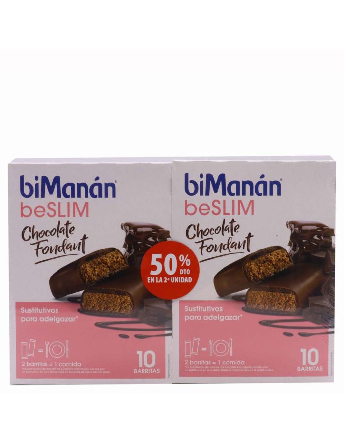 BiManan beSlim Chocolate Fondant 10 Barritas x 2 Pack 50%Dto 2ªUd