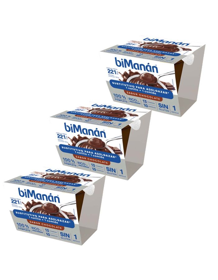 BiManán Natilla Sustitutiva Chocolate Copa 2 + 1 Gratis