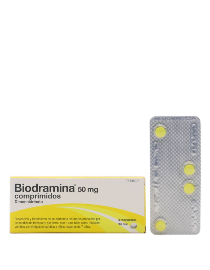 Biodramina 50mg 4 Comprimidos