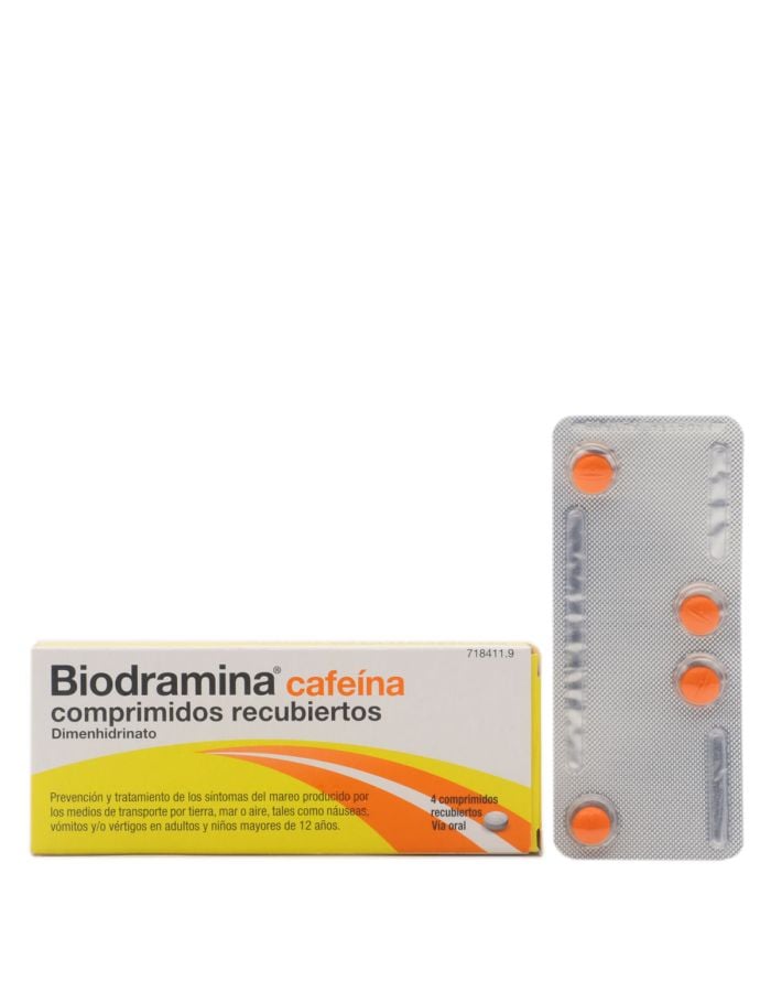 Biodramina Cafeína 4 Comprimidos