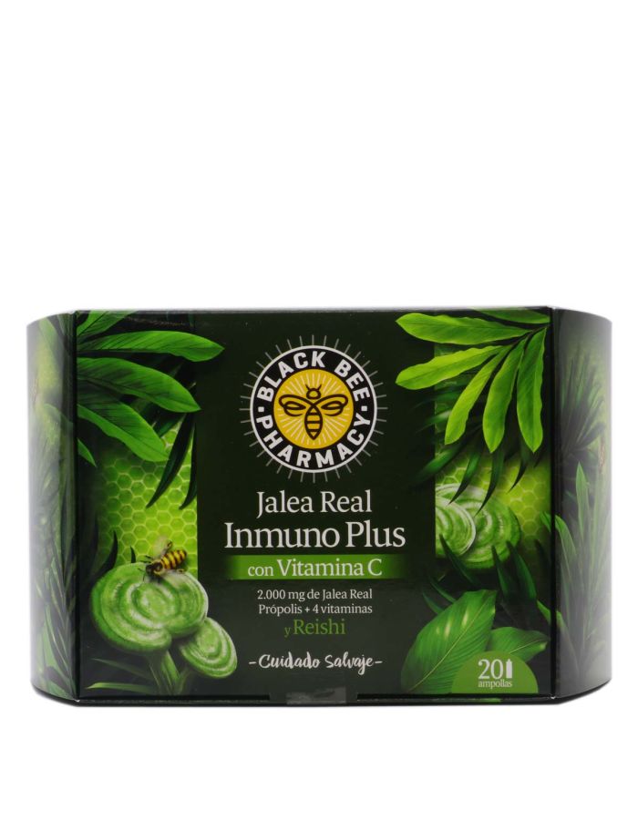 Black Bee Jalea Real Inmuno Plus con Vitamina C y Reishi 20 Ampollas