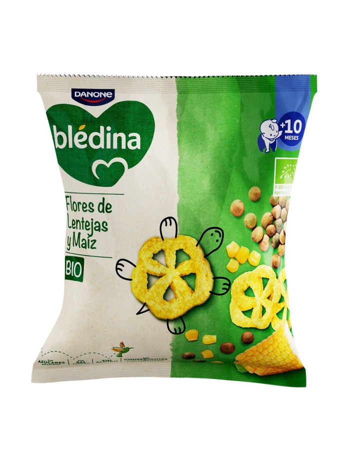 Blédina Snack Bio Flores de Lentejas y Maíz 20g