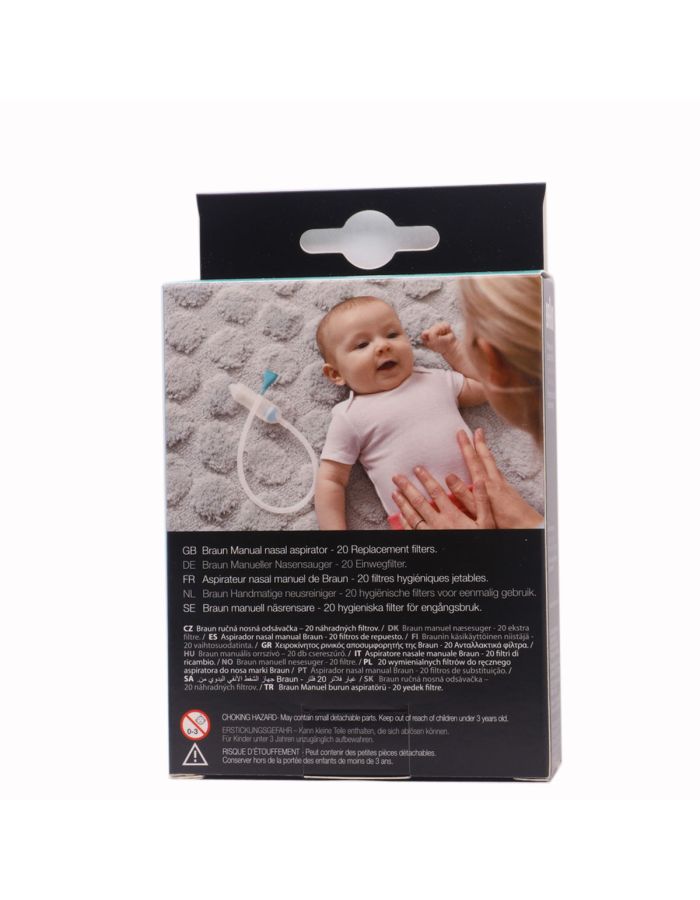 Braun recambio Aspirador Nasal Manual 20 filtros higiénicos