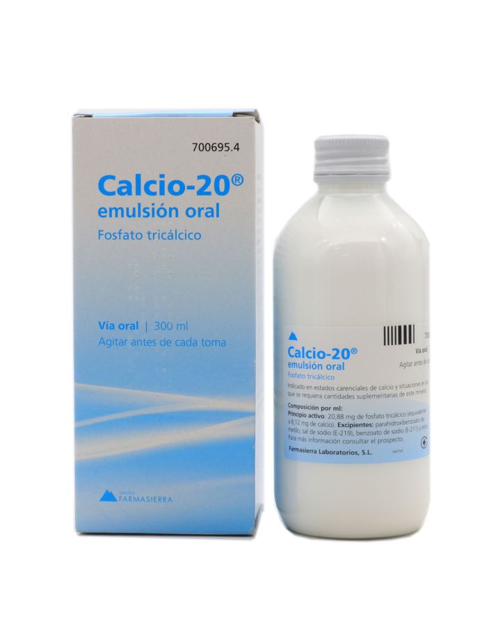 Calcio 20 Emulsión Oral 300ml 