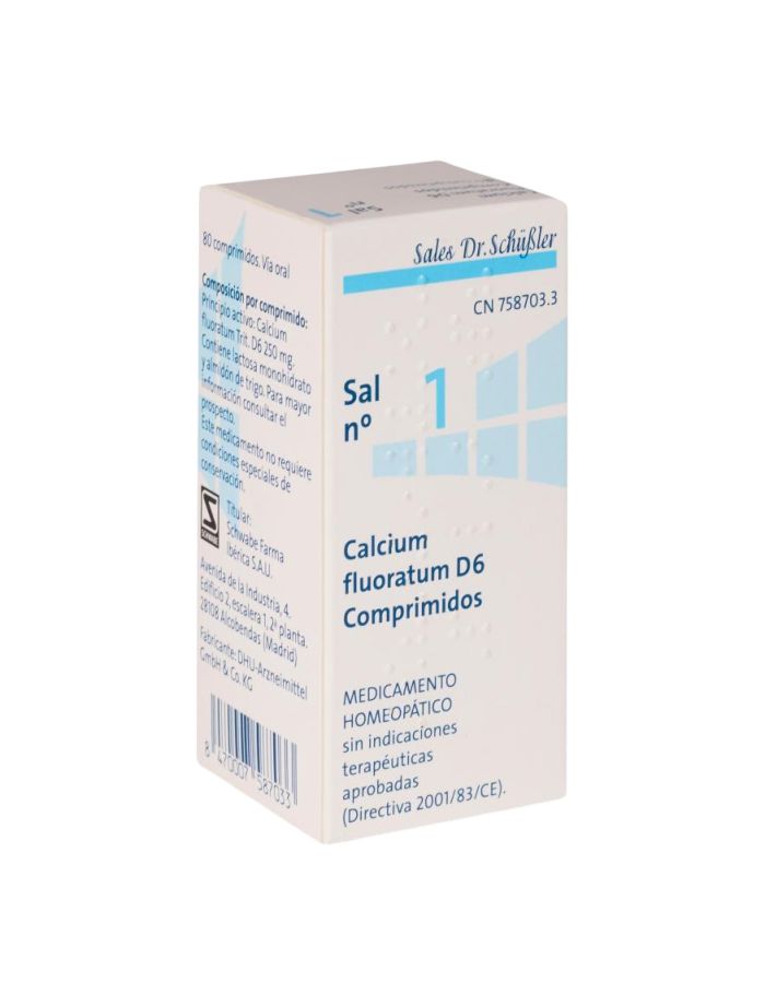 Calcium Fluoratum D6 Sal  Nº1 80 Comprimidos DHU Sales Schussler