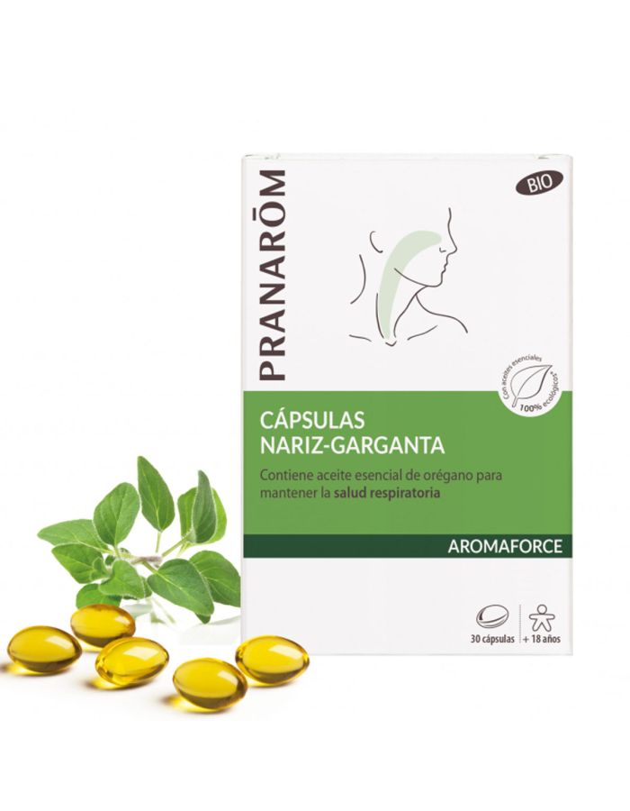 Pranarom Cápsulas Nariz Garganta Bio AROMAFORCE 30 Cápsulas RESPIRACIÓN DEFENSAS