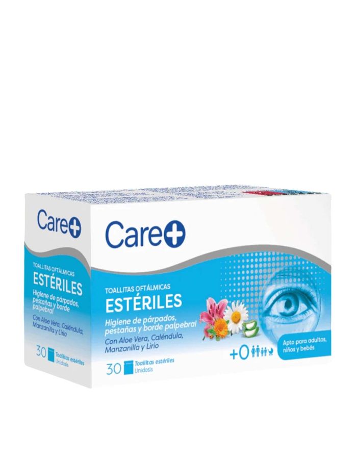 Care+ Toallitas Oftálmicas Estériles 30 Toallitas